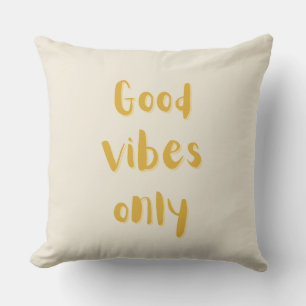 good vibes  throw pillow
