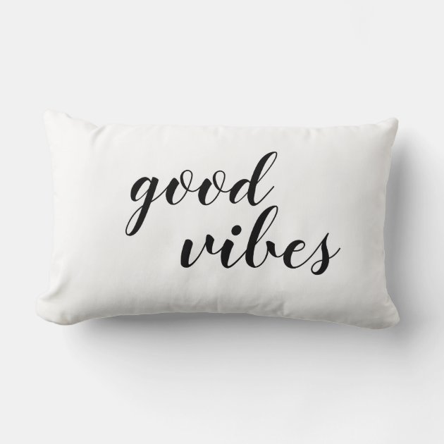 Good vibes throw outlet pillow