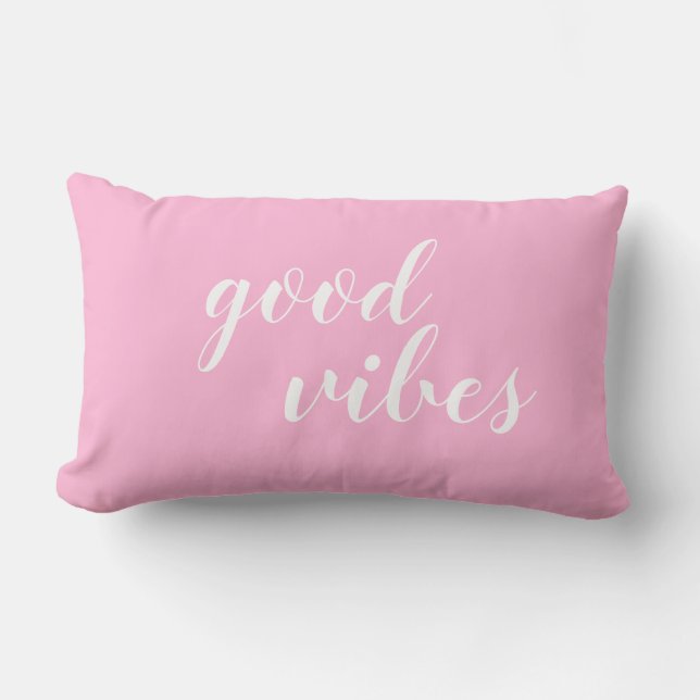 Good Vibes Throw Pillow  (Front)