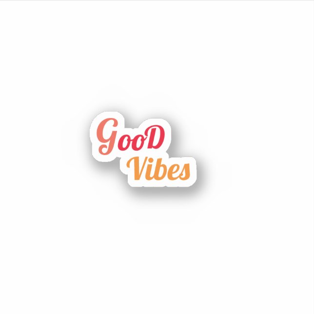 Good Vibes trendy aesthetic Sticker (Front)