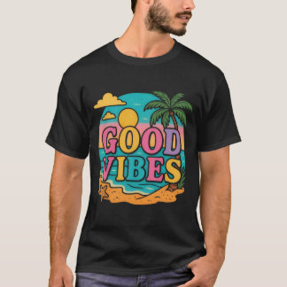 GOOD VIBES Tropical Sunset T-Shirt