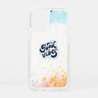 Good Vibes Typography Circle Sticker Speck iPhone 12 Mini Case