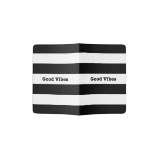 Good Vibes White Bands Design (Customizable Color) Passport Holder