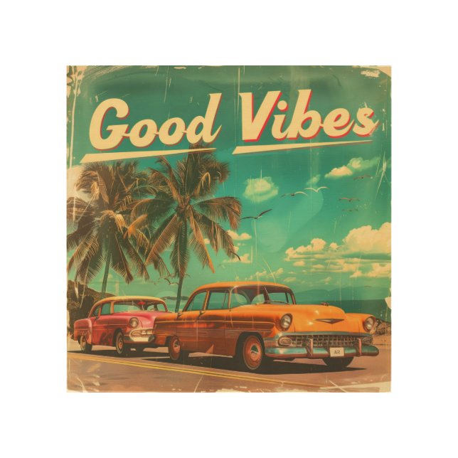 Good Vibes Wooden Wall Art (Front)