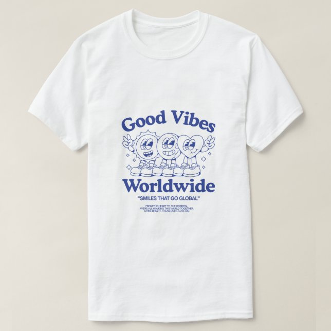 Good Vibes Worldwide Smiley Shirt (Design Front)
