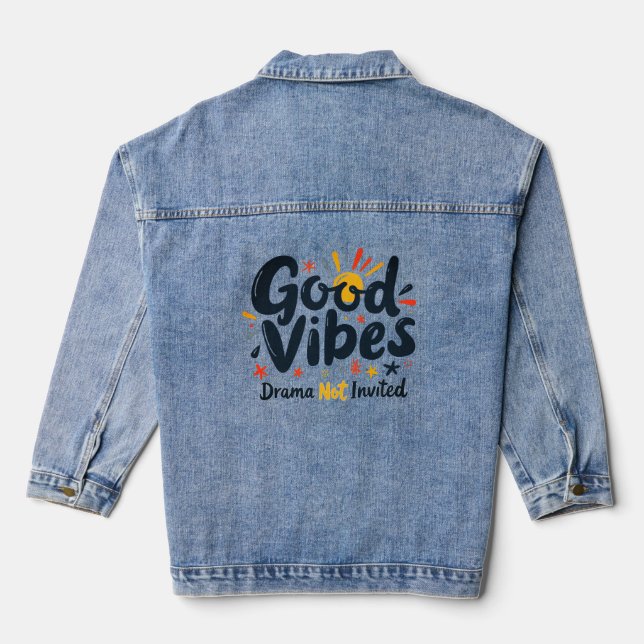 Good Vibs Denim Jacket (Back)