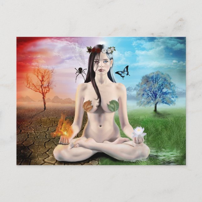 Good vs Evil- Goth Goddess Postcard (Front)