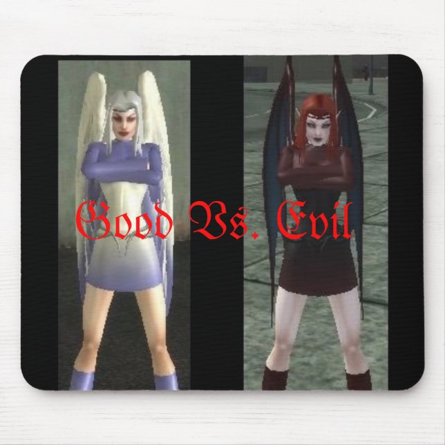 Good Vs. Evil Mouse Pad (Front)
