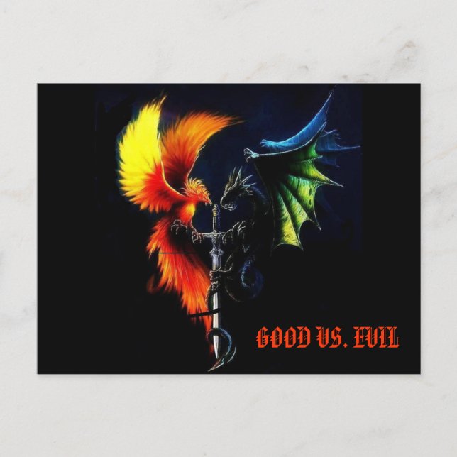 Good Vs. Evil - Products designed by Mystic Moon D Postcard (Front)