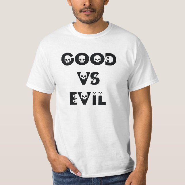 Good vs Evil Skull T-Shirt (Front)