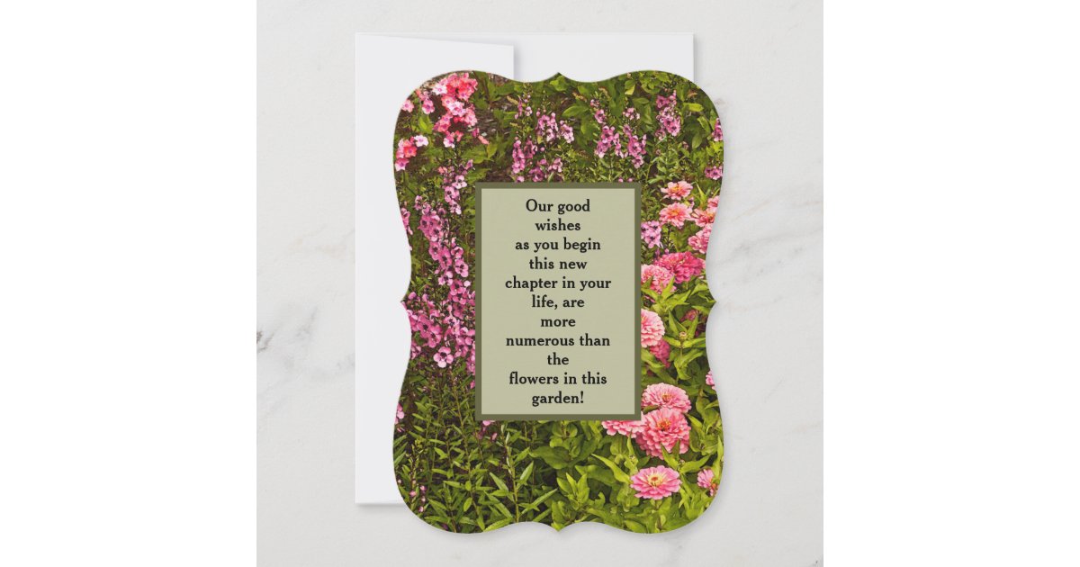 "Good Wishes For New Chapter In Your LIfe"/Floral Zazzle