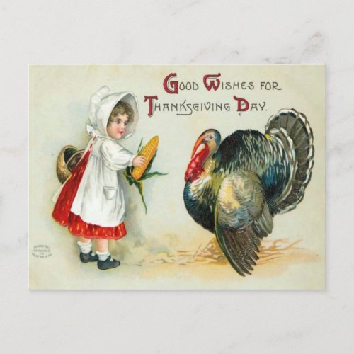 Good wishes for Thanksgiving day Postcard