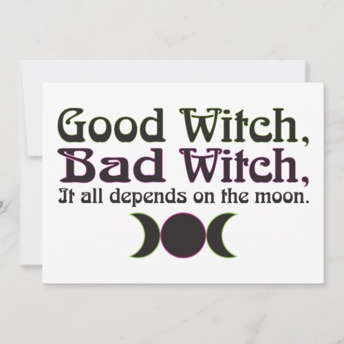 Good Witch Bad Witch Invitations