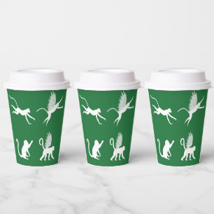 Good Witch Bad Witch - Pink and Green Birthday Paper Cups
