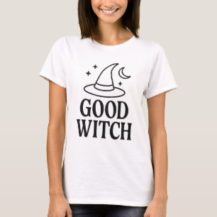 Good Witch Black & White Minimalist Women’s Hall T-Shirt
