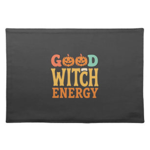 Good Witch Energy Halloween Pumpkin Design_1 Cloth Placemat