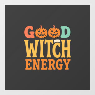 Good Witch Energy Halloween Pumpkin Design_1 Window Cling