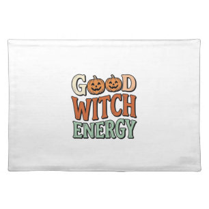 Good Witch Energy Vintage Halloween Vector Design_ Cloth Placemat