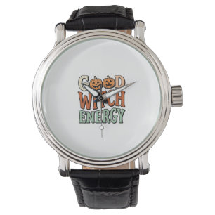 Good Witch Energy Vintage Halloween Vector Design_ Watch