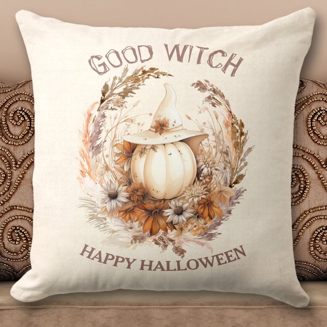 Good Witch Halloween Boho Pumpkin Pillow (Good Witch Halloween Boho Pumpkin Pillow)