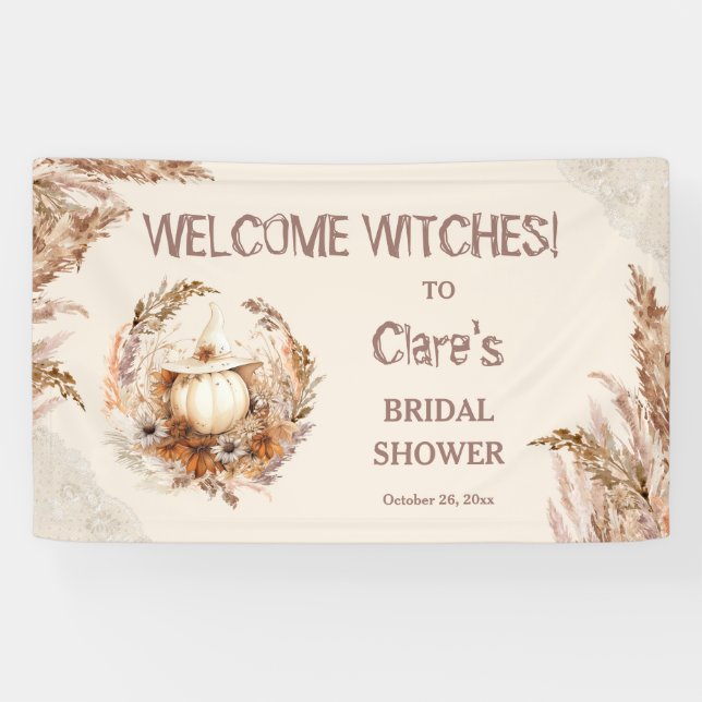 Good Witch Halloween Bridal Shower Welcome Banner (Horizontal)