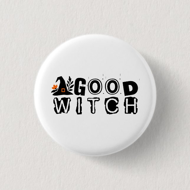 Good Witch Halloween Button (Front)