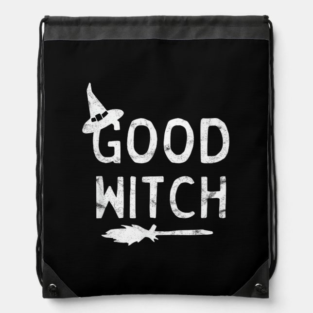 Good Witch Halloween Graphic October Drawstring Bag (Front)
