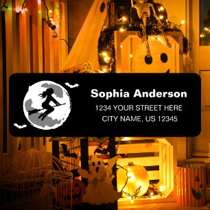 Good Witch Halloween Party Mail Return Address Label