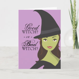 Good Witch or Bad Witch Halloween Card