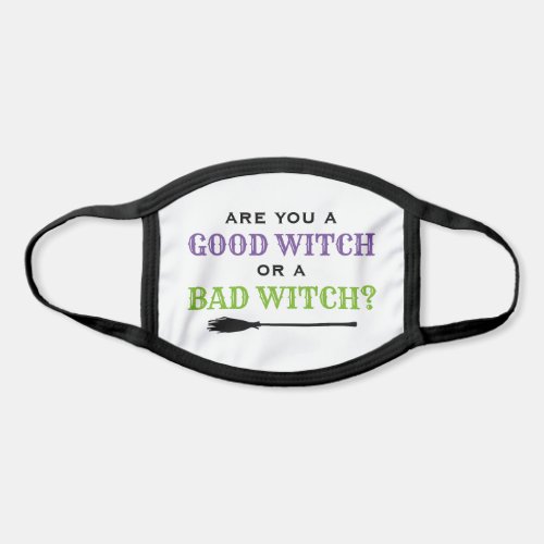 Good Witch or Bad Witch Purple Green Halloween Face Mask