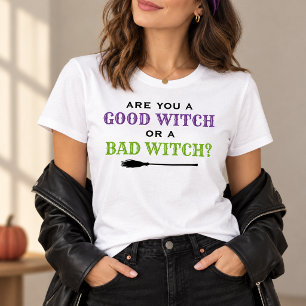 Good Witch or Bad Witch Purple Womens Halloween T-Shirt