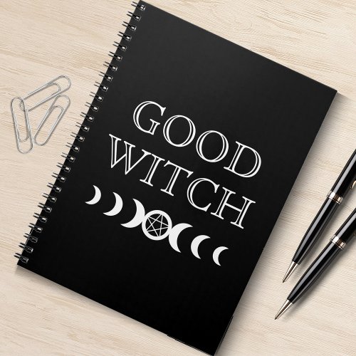 Good Witch Triple Goddess Moon Wicca Halloween Notebook