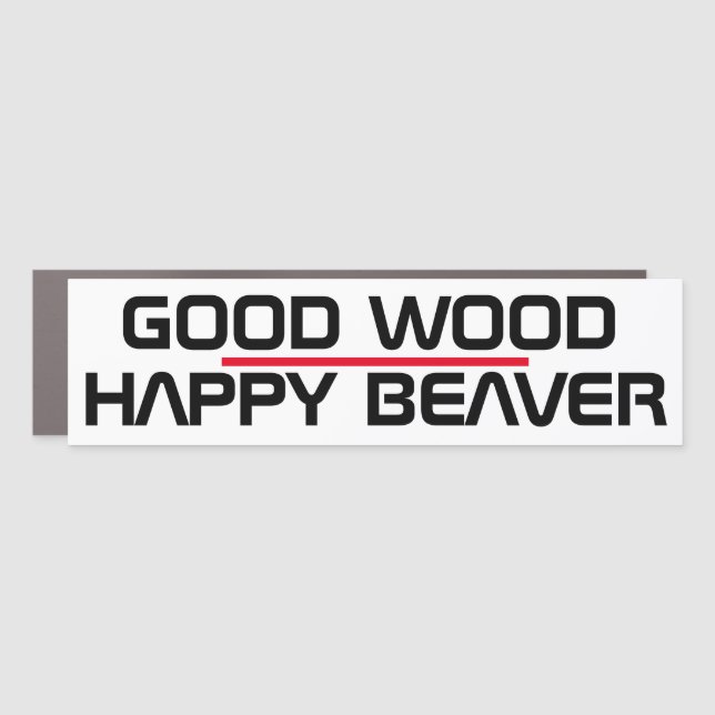 Good Wood Car Magnet (Front)
