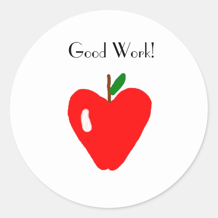Good work apple sticker