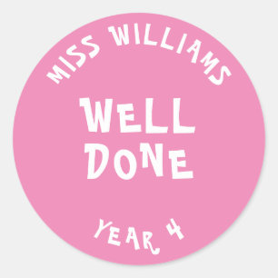 Good Work Teacher Encouragement  Star Sticker