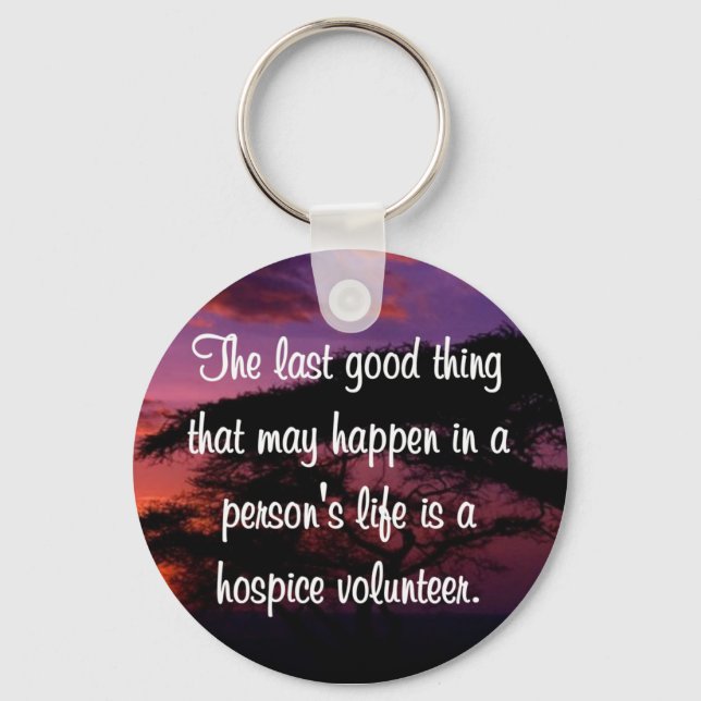 Good Works of the Hospice Volunteer Keychain (Front)