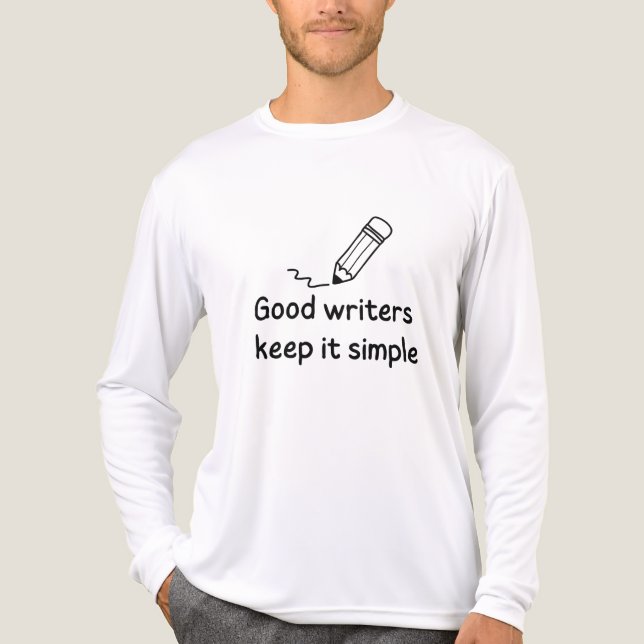 Good writers keep it simple Tri-Blend shirt (Front)