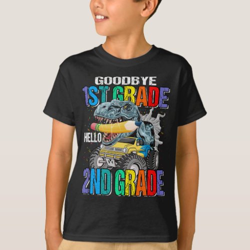 Goodbye 1st Grade Hello 2nd Grade Monster Truck  T_Shirt