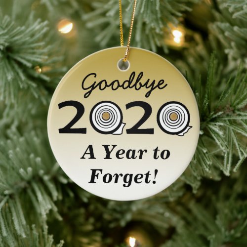 Goodbye 2020 A Year to Forget Toilet Paper Ceramic Ornament