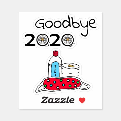 Goodbye 2020 New Years Scrapbooking or Card Makin Sticker