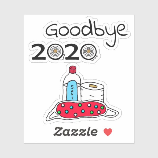 Goodbye 2020 New Year's Scrapbooking or Card Makin Sticker (Sheet)
