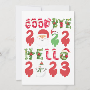 Goodbye 2022 Hello 2023 Happy New Year Christmas  Invitation