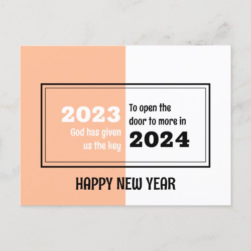 Goodbye 2023 Hello 2024 Happy New Year Postcard