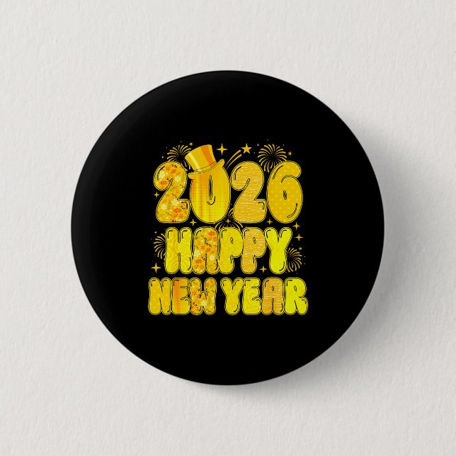 Goodbye 2025 Happy New Year 2026 Women Girl Kids  Button (Front)