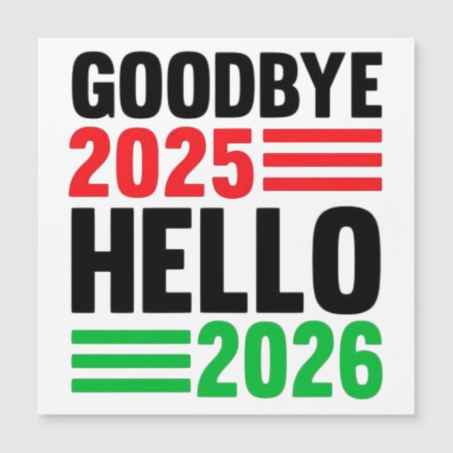 Goodbye 2025 Hello 2026 – Celebrating a Fresh Star (Front)