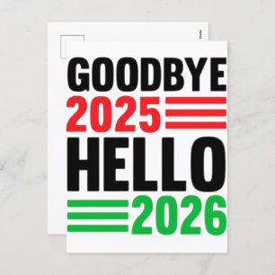 Goodbye 2025 Hello 2026 – Celebrating a Fresh Star Holiday Postcard
