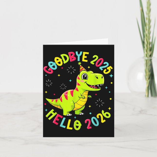 Goodbye 2025 Hello 2026 Happy New Year 2026 Nye Cu Card (Front)