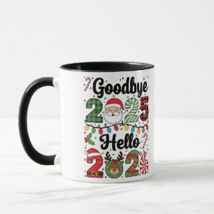 Goodbye 2025 Hello 2026 New Year Resolution   Mug