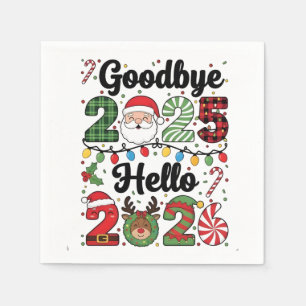Goodbye 2025 Hello 2026 New Year Resolution   Napkins