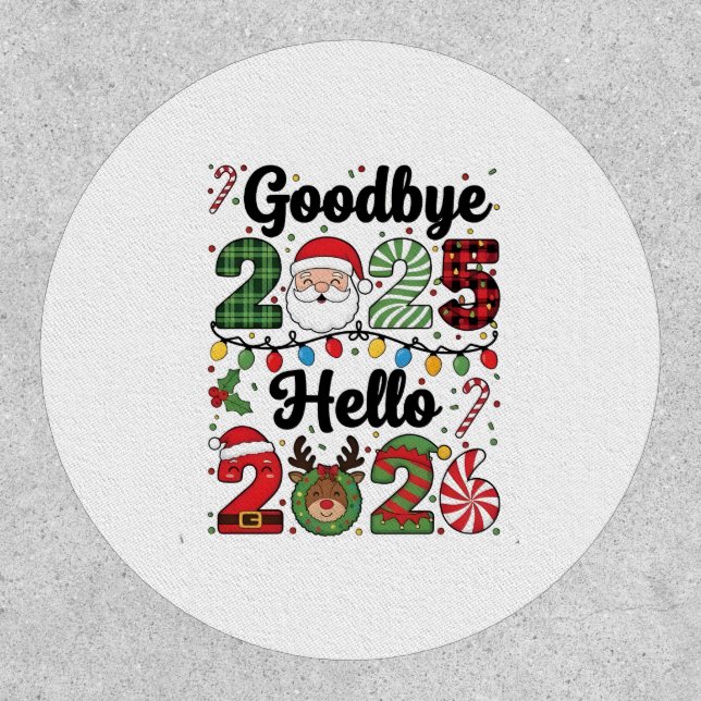 Goodbye 2025 Hello 2026 New Year Resolution   Patch (Front)